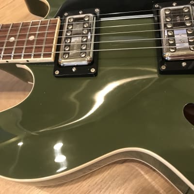 2020 Chris Cornell-Style Gibson ES-335 Olive Drab Modified ES335 Lollar Lollartron Bigsby Tron w/OHSC 8.5 LBS image 23