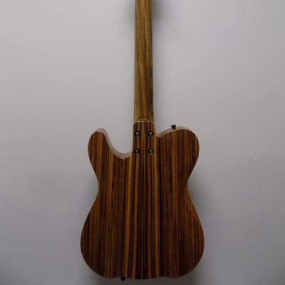 RockBeach Guitars RBTele Custom Electric Guitar - Zebrawood Natural (R006) image 5