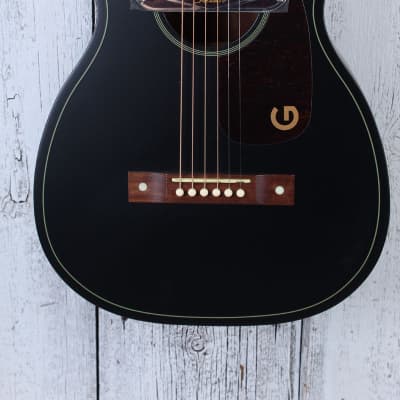 Gretsch Deltoluxe Parlor Acoustic Electric Guitar Black Top Finish for sale