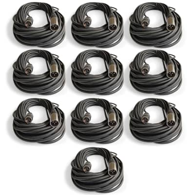 20ft XLR Male to Female Microphone Cable by AxcessAbles| U.S. Based Small Business | Shielded Microphone Cord | DJ Mic Cable | XLR to XLR Balanced Cable | AxcessAbles 20ft XLR Mic Cable (10-Pack) image 1