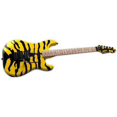 ESP LTD GL-200MT George Lynch Signature Electric Guitar, Yellow w/ Tiger Graphic image 2