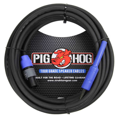 Pig Hog PHSC50S14 14 Gauge Speaker Cable Speakon to 1/4 inch, 50 ft
