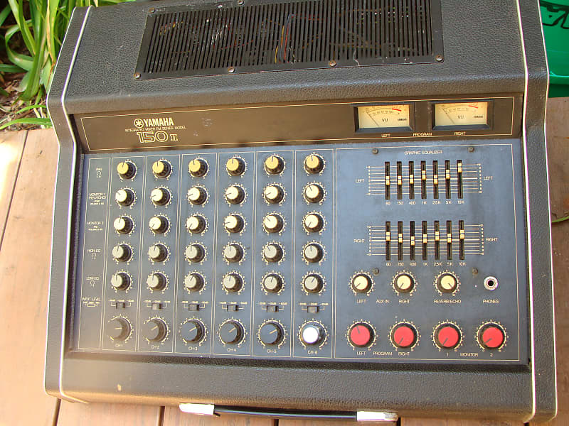 Vintage Yamaha EM 150 II B Powered 6 Channel Mixer w Reverb