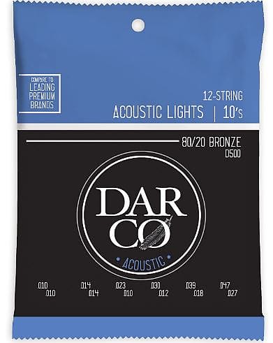 Martin D500 Darco 80/20 Bronze 12-String Acoustic Strings - Light image 1