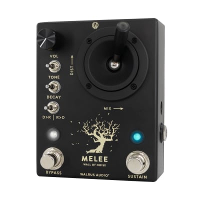 Walrus Audio Melee: Wall of Noise Distortion + Reverb Guitar Effect Pedal Black image 4