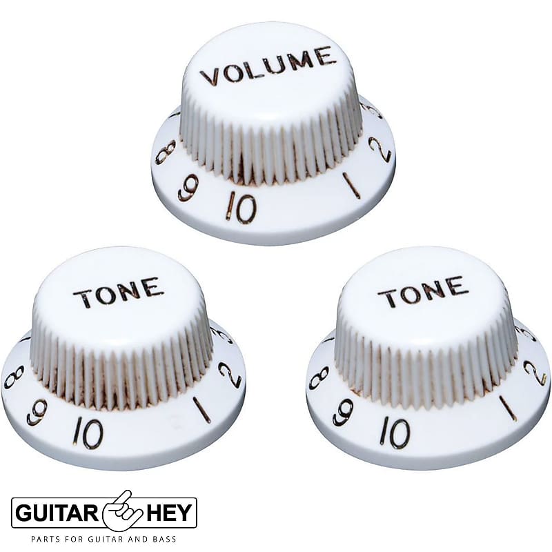 50s Vintage Fender Stratocaster Style Control Knob Set AGED Reverb