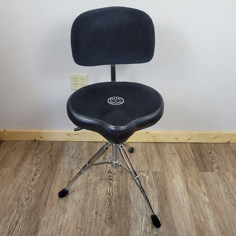 RocNSoc Saddle Hydraulic Drum Throne With Backrest Black Reverb