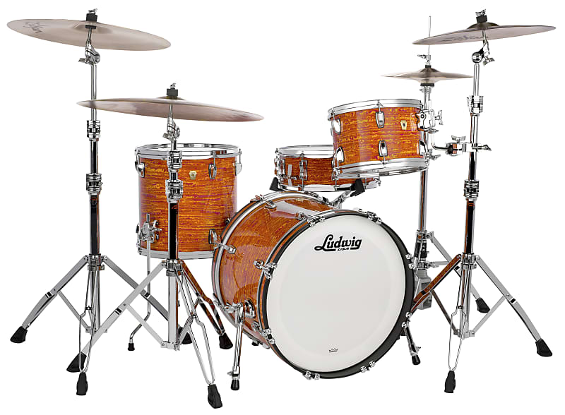 Ludwig *Pre-Order* Classic Maple Mod Orange Pro Beat 14x24_9x13_16x16 Shell Pack Drums Set Made in the USA Authorized Dealer image 1