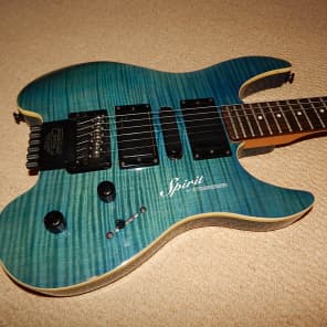 Steinberger Spirit GU-7R Trans Blue Flame Top | Reverb