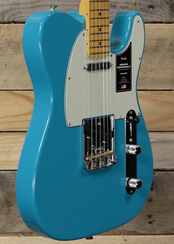 Fender American Professional II Telecaster Electric Guitar Miami Blue w/ Case image 1
