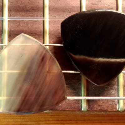 Set of 2 Zebu Buffalo Horn Triangle Guitar Mandolin Pick - Master Artisan Nashville Picks image 4