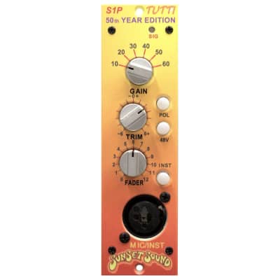 Sunset Sound S1P Tutti 500 Series Microphone/Instrument Preamp 50th Anniversary image 1