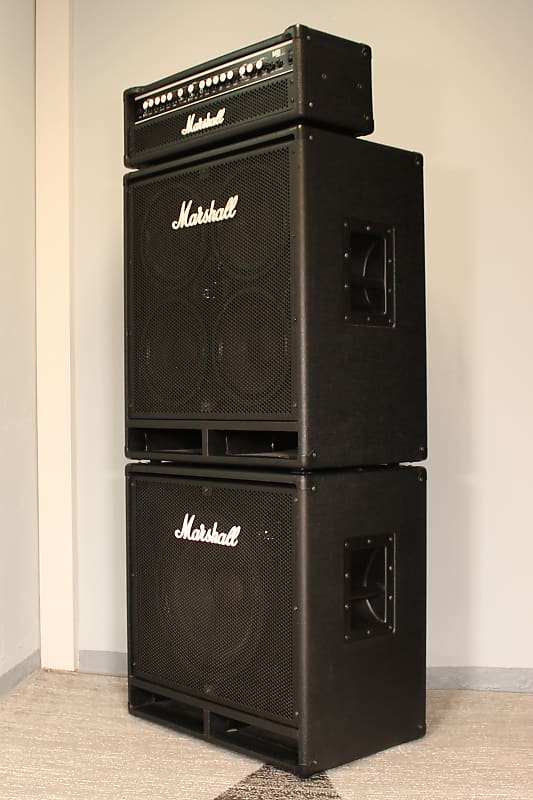 Marshall bass store amp stack