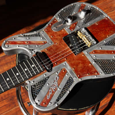 AIO Custom Art Electric Guitar - British Flag w/Gator Hard Case image 14