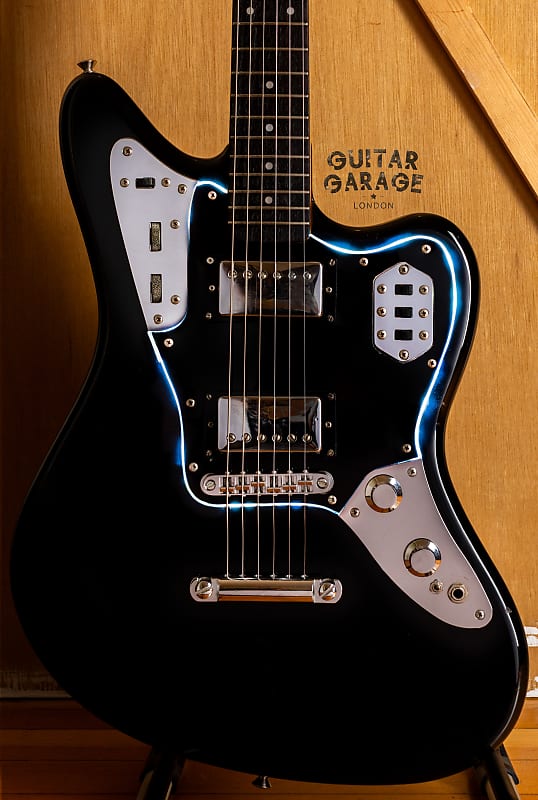 2004 Fender Japan Jaguar Special JGS HH Black LED pickguard Hardtail offset guitar - CIJ image 1