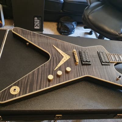 RARE Dean Limited Edition Black Gold ML Trans Black AAA Flame Top