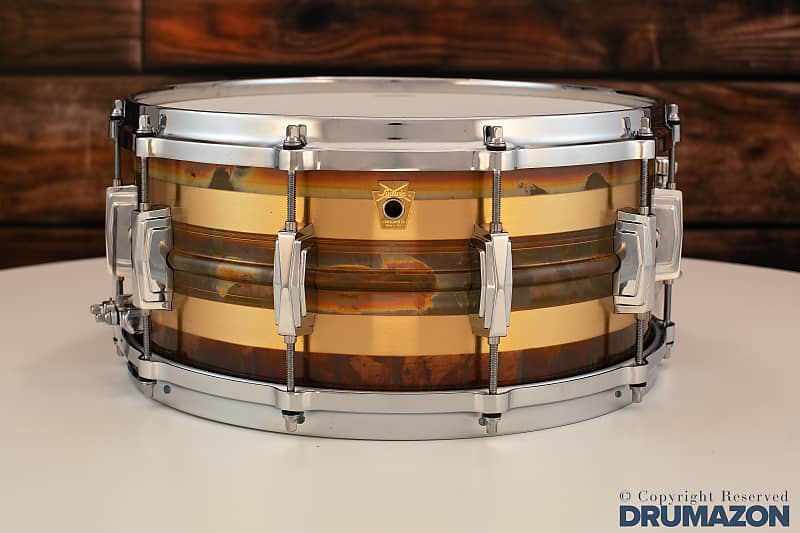 LUDWIG 14 X 6.5 LB552RS LTD. EDITION STRIPED BRONZE SNARE | Reverb