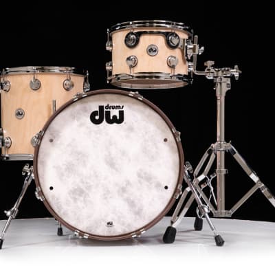 DW Collector's 3pc Maple Kit - Natural Satin Oil w/ Saddle Leather Hoops image 3