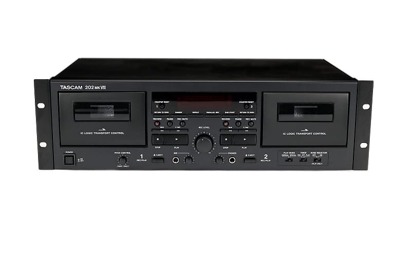 Tascam 202MKVII Double Cassette Deck Player Rack Mount with USB 202-MKVII Mk 7 image 1