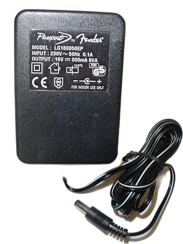 Fender Passport LG160050EP European 230v Input 16v 500mA Output DC Power Supply Adapter image 1