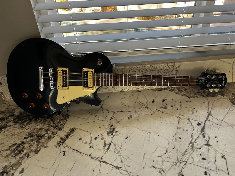 Epiphone Les Paul Custom Pro Electric Guitar Black Ebony w Hard Shell Case image 1