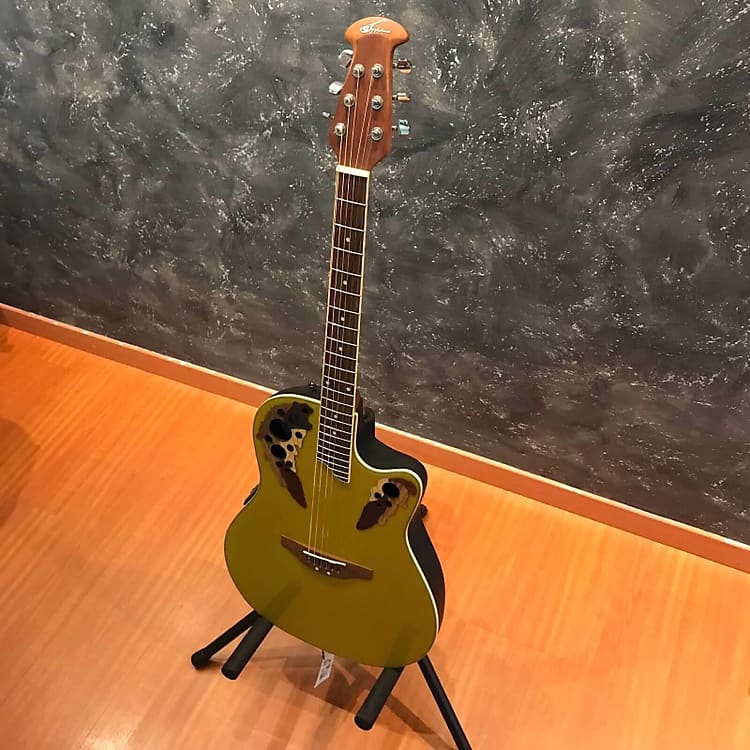 【K K】Ovation Applause AE246 Ovation Applause AE248 Yellow Gloss Finish Acoustic Electric