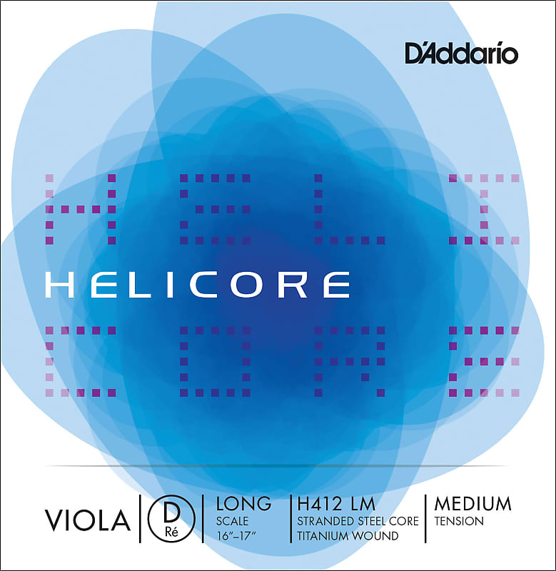 D'Addario H412 LM Helicore Long Scale Viola String - D Medium image 1