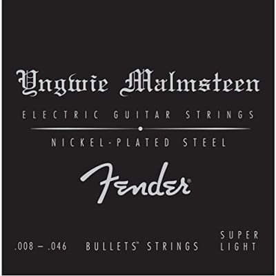 Fender Yngwie Malmsteen Signature Electric Guitar Strings, SUPER LIGHT 8-46 image 1