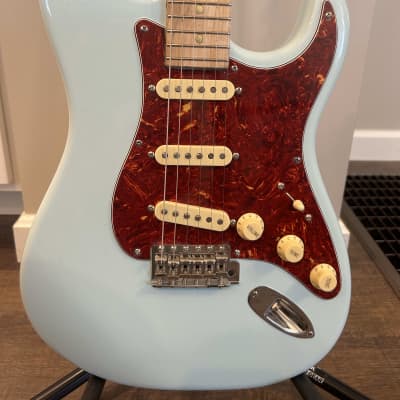 Custom Stratocaster-Partscaster 2024 - 67' Mustang Arcadian Blue image 1