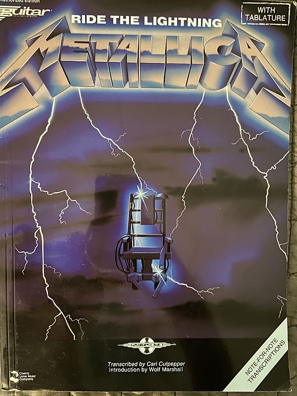 Metallica Ride the Lightning Guitar Tab / Tablature Book Reverb