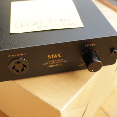 Stax SRM-212 headphone amplifier black - no power supply | Reverb