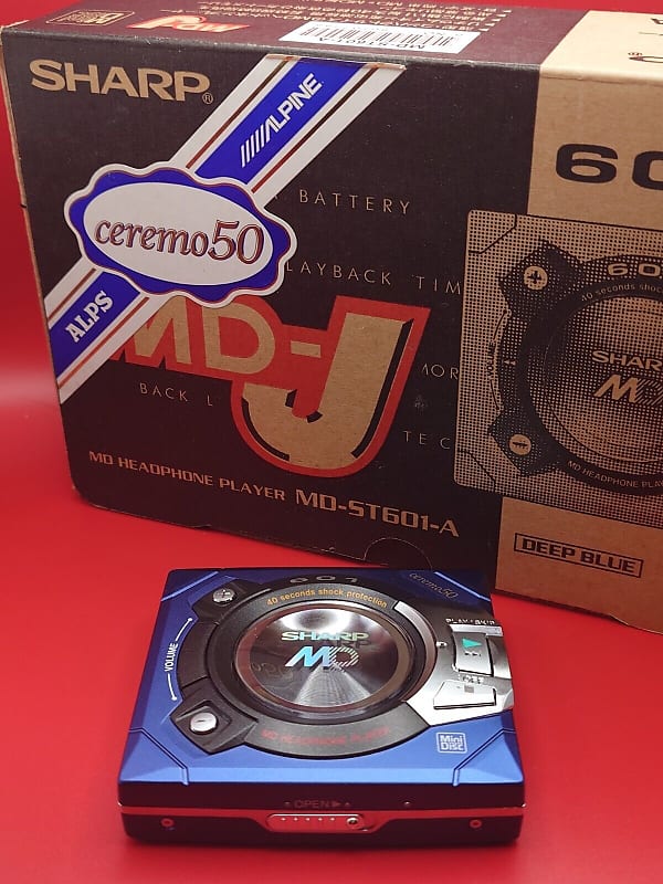 RARE Alps Alpine Ceremo50 Blue Sharp MD-ST601-A Walkman