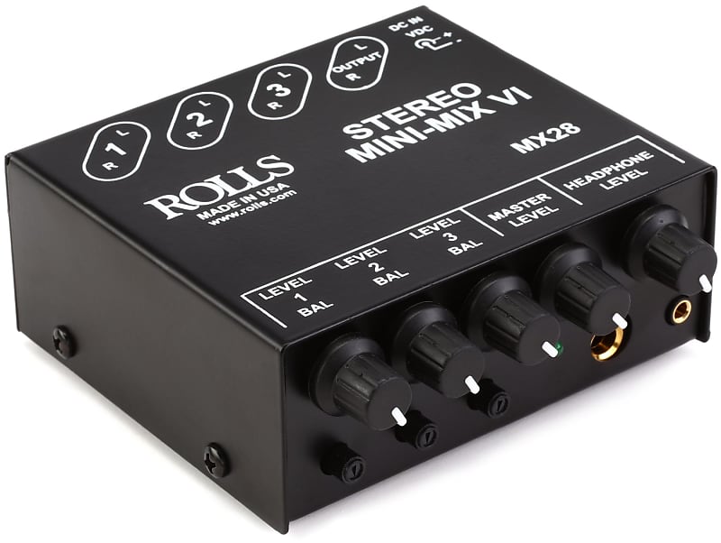 Rolls MX28 Mini-Mix VI Stereo Mixer | Reverb
