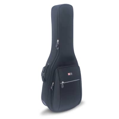 Crossrock Case Deluxe Acoustic/ Dreadnought Guitar Gig Bag in Black image 1
