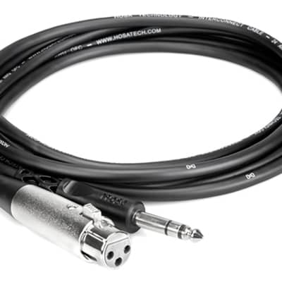Hosa Balanced Interconnect Cable - XLR3F to 1/4 TRS 5' image 5
