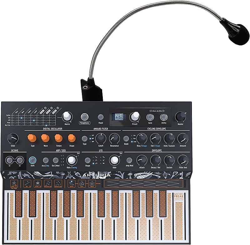 Arturia MicroFreak Hybrid Analog/Digital Synthesizer with Gooseneck Mic