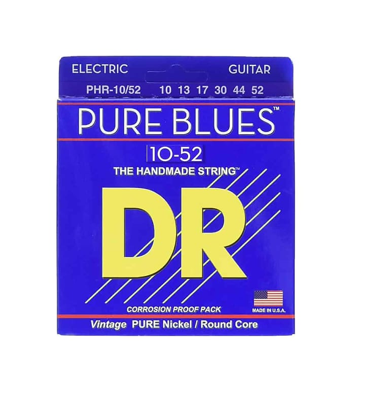 DR Strings PHR-10/52 Pure Blues Pure Nickel Big &amp; Heavy, 10-52 image 1
