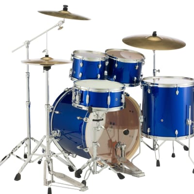 Pearl Export 5-Piece 22" Fusion Drum Kit with Hardware and Sabian Cymbal Pack - High Voltage Blue image 13