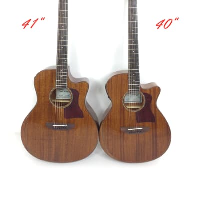 Caraya Safair 41EQ Electro-Acoustic Guitar, All-mahogany+Free  Bag,Picks,Strings 