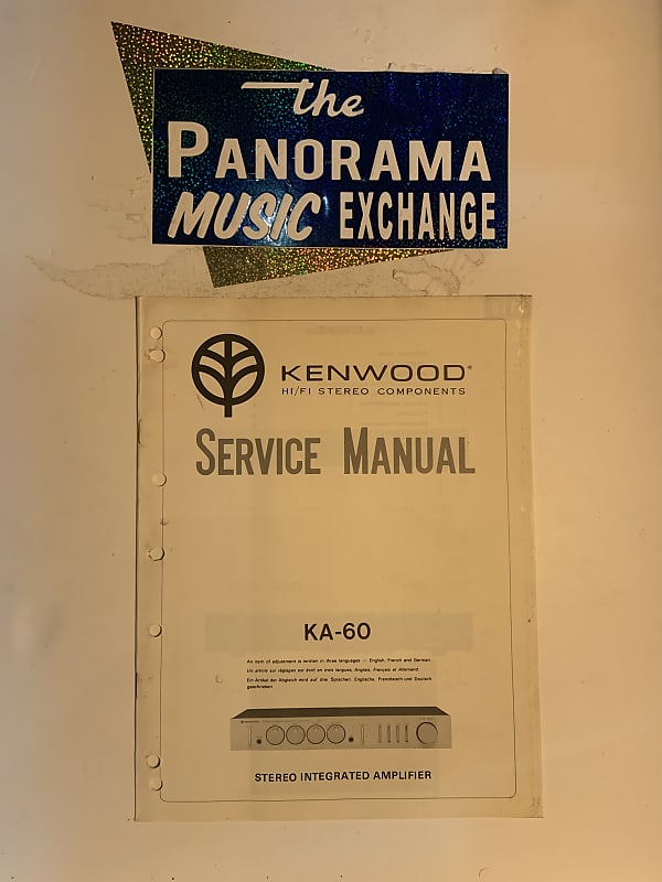 Kenwood Service Manual KA-60 1989  			