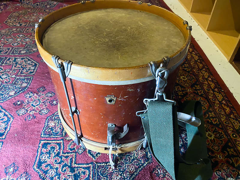 WFL 6-Lug Mahogany 14" Marching Field Snare - Late 50's image 1