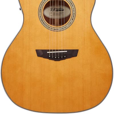D'Angelico Premier Gramercy Acoustic Electirc Guitar, Ovangkol, Vintage Natural, DAPG200VNATAPS image 4