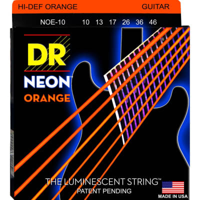 Cuerdas Eléctrica DR Strings NOE-10 Neon 10-46 Orange image 3