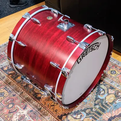 NEW Gretsch Broadkaster 2022 Satin Rosewood 22x18 Kick / Bass Drum With Tom Arm Mount. image 1