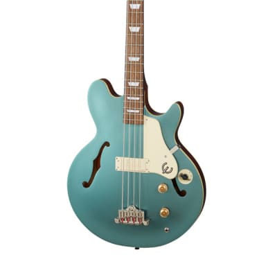 Epiphone Jack Casady Semi-Hollowbody Bass Guitar - Faded Pelham Blue for sale