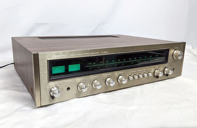 Vintage Onkyo TX-670 Solid State Stereo Receiver - 1970s Woodgrain image 1