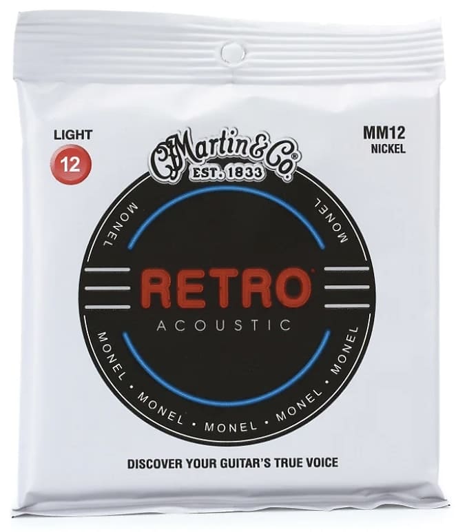 Martin 41Y19MM12 Martin 41Y19MM12 .012-.054 Light Gauge Acoustic Guitar Strings with Nickel Alloy Wrap