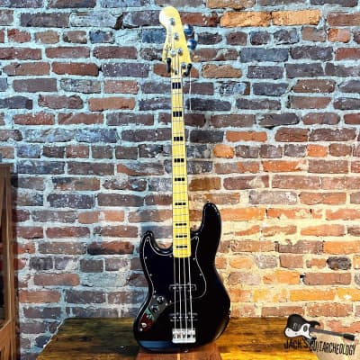Squier Classic Vibe 70s Jazz Bass Lefty Electric Bass (2020s - Black RELIC) image 2