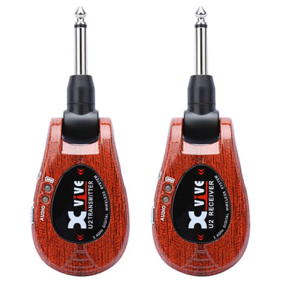 Mint Xvive U2 Wireless System Electric Guitar Live Stage Transmitter Receiver Redwood image 3