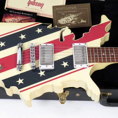 Gibson Map Guitar 1985 Super Rare Stars and Stripes Finish with Case and Paperwork 1 of 9 made! image 7